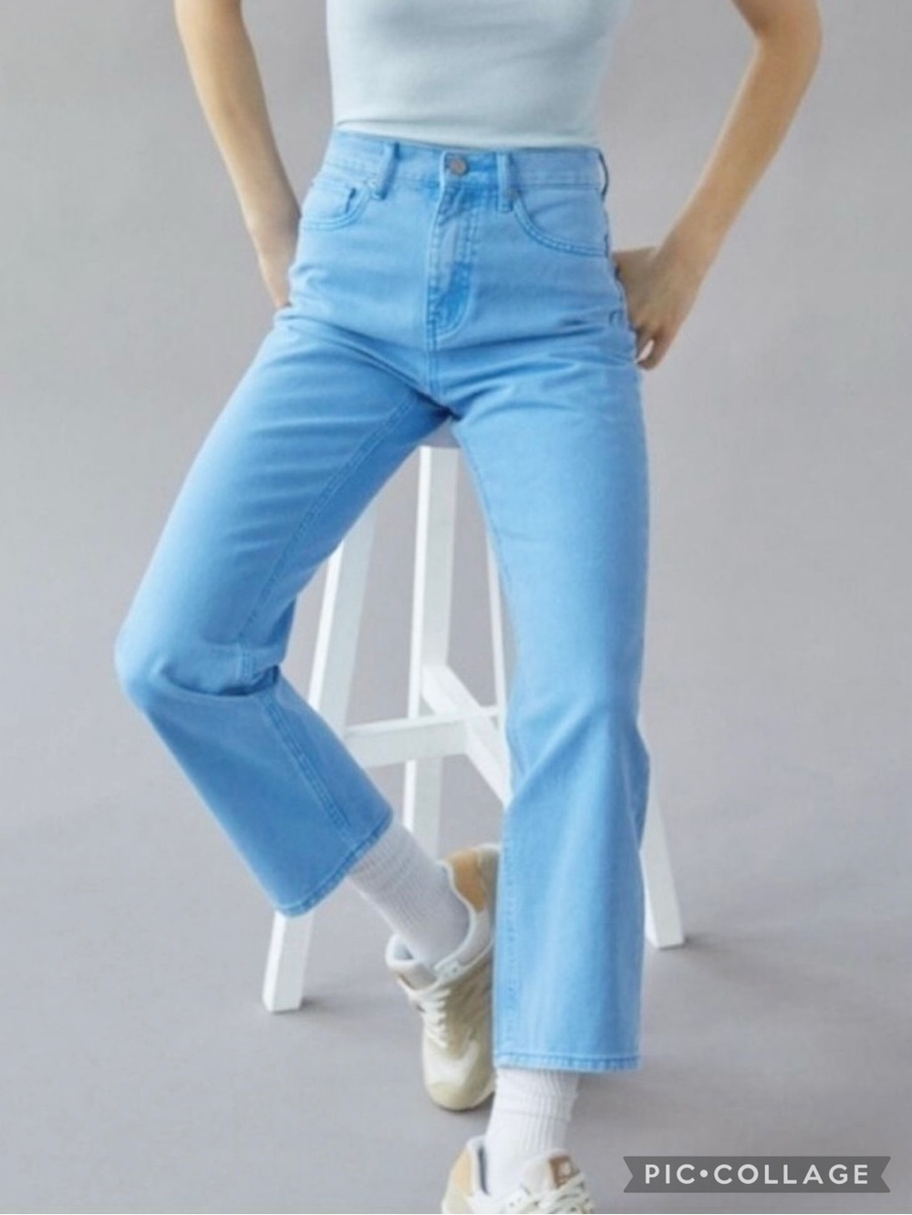 BDG Blue Cowboy Denim Jeans High Waisted Straight Leg Western 26 Streetwear